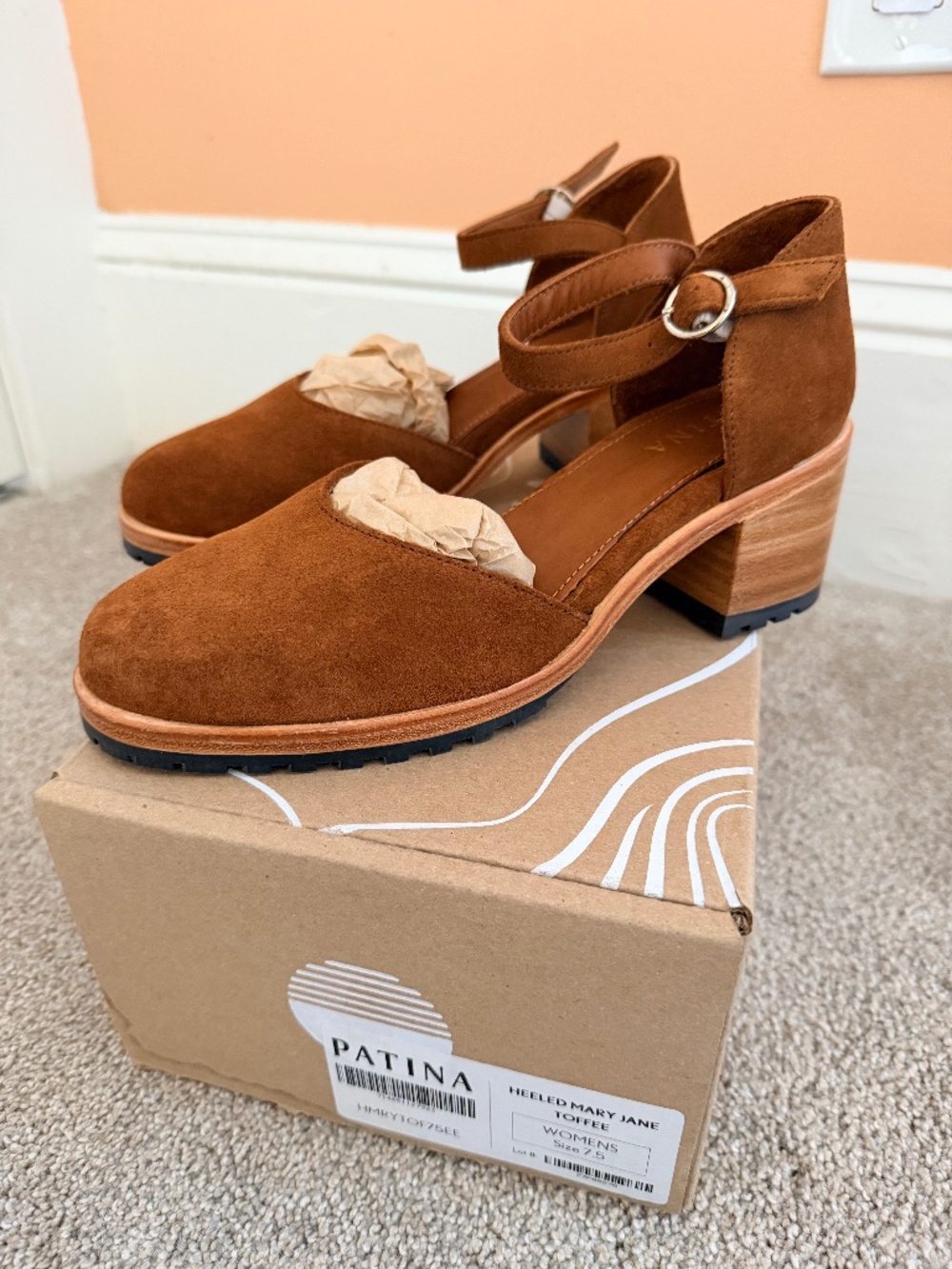 NEW Patina leather heeled Mary Jane women’s size 7.5